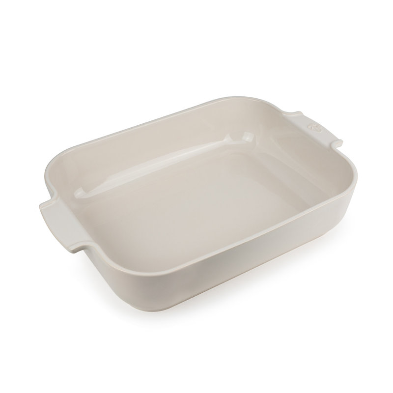 Appolia 3 Qt. Ceramic Rectangular Casserole, Ecru