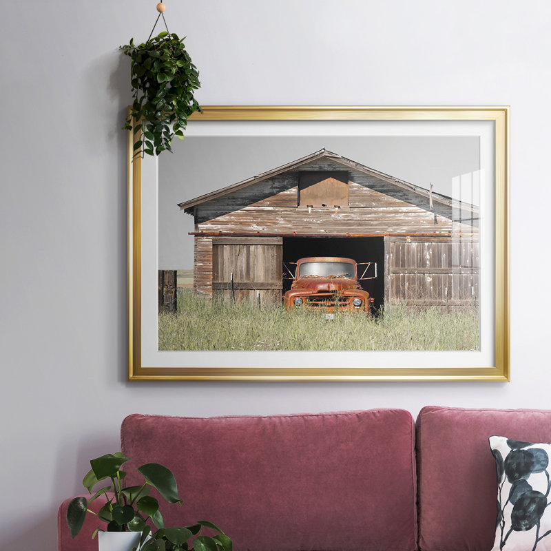 «Vintage Ride», reproduction encadrée sur papier, Or, H 30 po x l 44 po x P 1,5 po