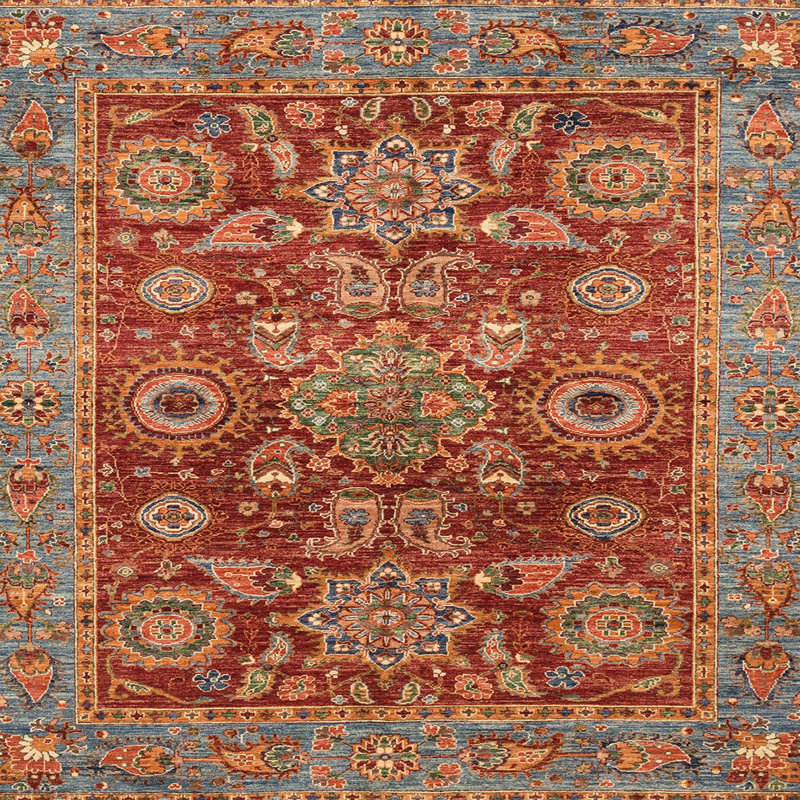 Tapis abstrait moderne 3731, Carré 8 pi