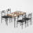 Amneh 5-Piece Dining Table Set with 4 Chairs, Modern Kitchen Table and Chairs Set for Dining Room, Small Space Dining Set with Upholstered Seats-490964567