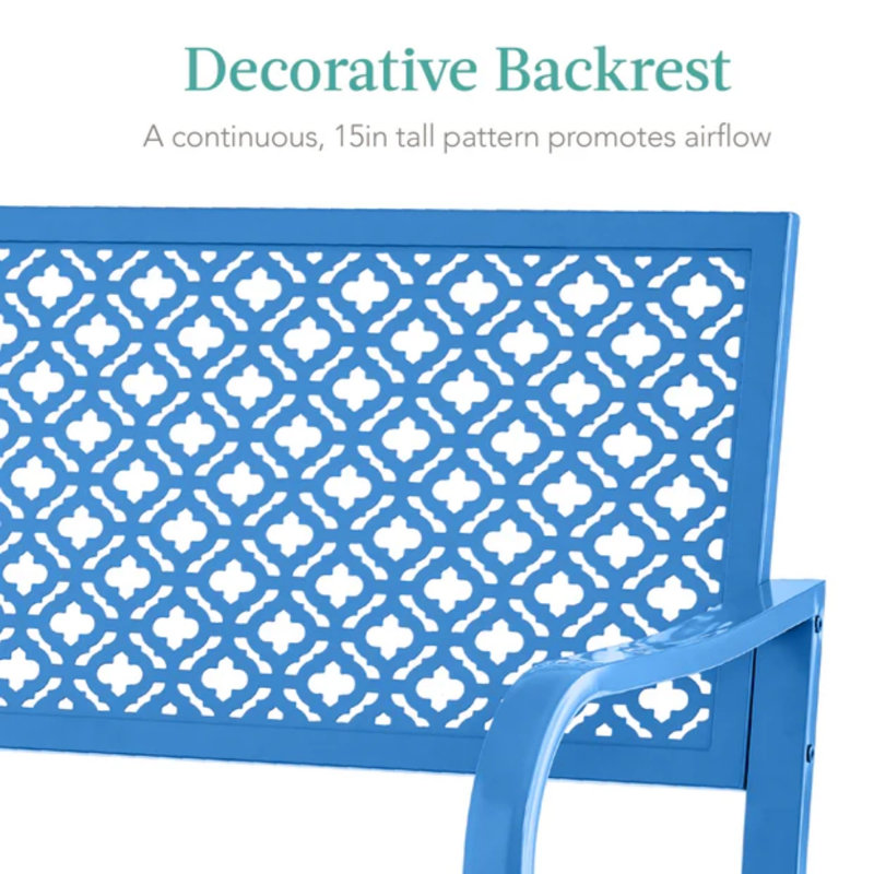 Steel Bench, Ocean Blue