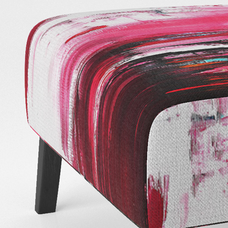 Brechta Vibrant Curve Design II - Velvet Upholstered Modern Slipper Chair, Red