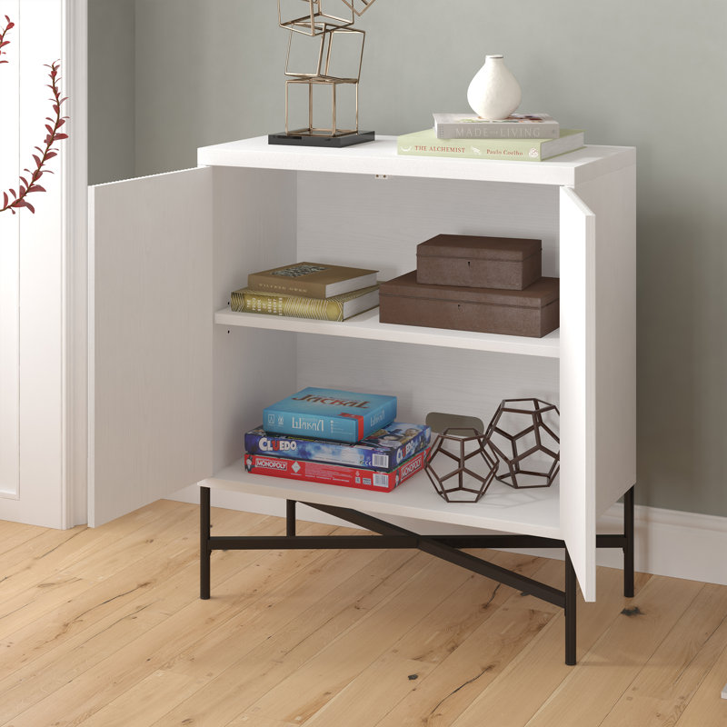 Lakeasha 2 - Door Rectangle Accent Cabinet, White