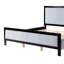 Très grande base de lit tapissier très grand, tête de lit moelleuse, finition gris noir, fabrication en bois d'hévéa, lattes silencieuses pour des nuits paisibles, facile à assembler dans un lit de taille de chambre à coucher, et solide de longue durée-737173312