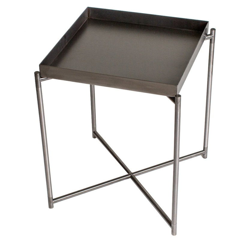 Bedell Tray Top End Table, Metal, Metal