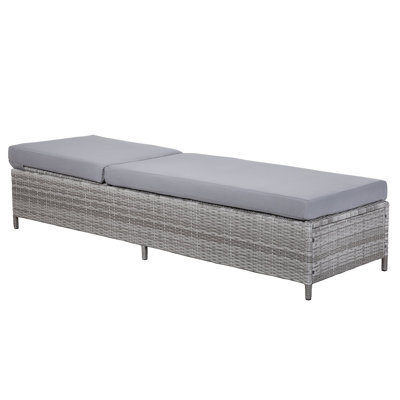 Turin 201cm Long Reclining Single Chaise with Cushions
