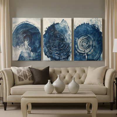 ABSTRACT Series CCVIII  -Custom Wrapped Gallery Canvas - 3 Pieces