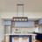 Ayling 5-Light 38" W Vintage Industrial Metal Island Linear Chandelier with Rectangle Light Shade for Kitchen Island Dining Room-1559614276