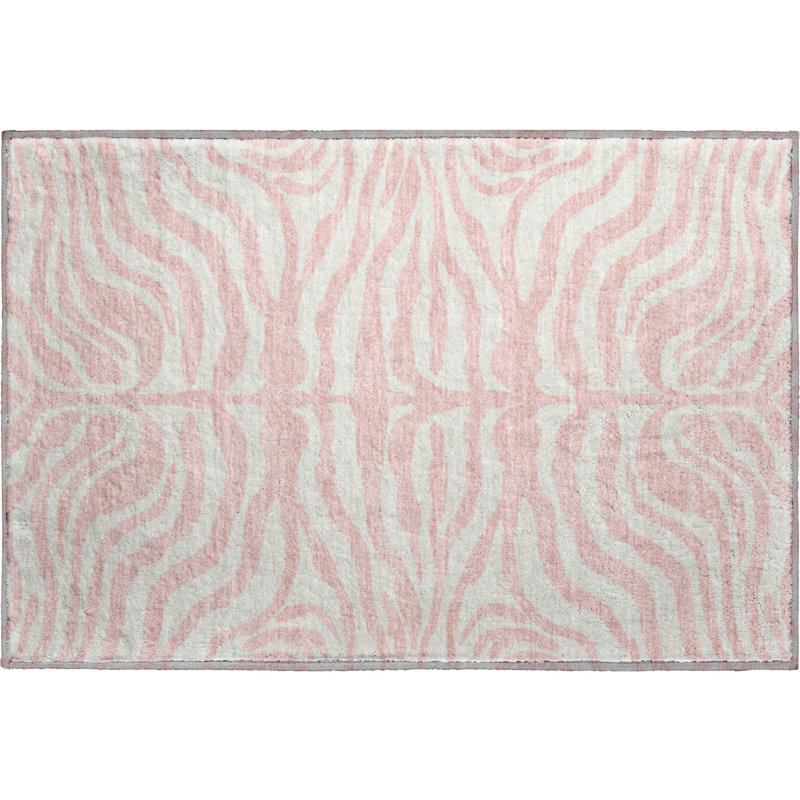 Premium Machine Washable Kian AMF1042 Animal Print Rug, Rectangle 1'8" x 2'6"