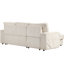 Canapé-lit modulaire beige avec rangement pour accoudoirs et options de porte-gobelets - lit à 3 places-2073790174
