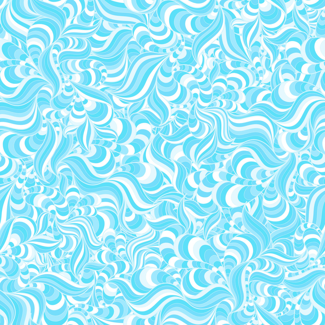 Leinwandbild Waves Blue Pattern von Sidmay