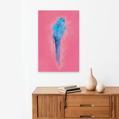 Oiseaux vifs I - animaux, art bleu vif