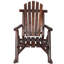 Chaise berçante en bois brun foncé