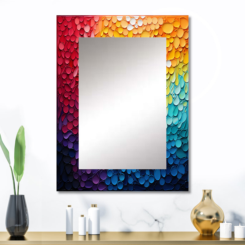 «Hardedge Art Contrast Cadence I», grand miroir mural moderne, impression sur toile, 32 po x 24 po