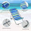 Chaise de plage inclinable