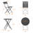 3-Piece Bistro Set – Steel Frame Space-Saving Folding Patio Furniture with 2 Chairs & Bistro Table, for Outdoor Patio, Balcony, Garden-1096802983