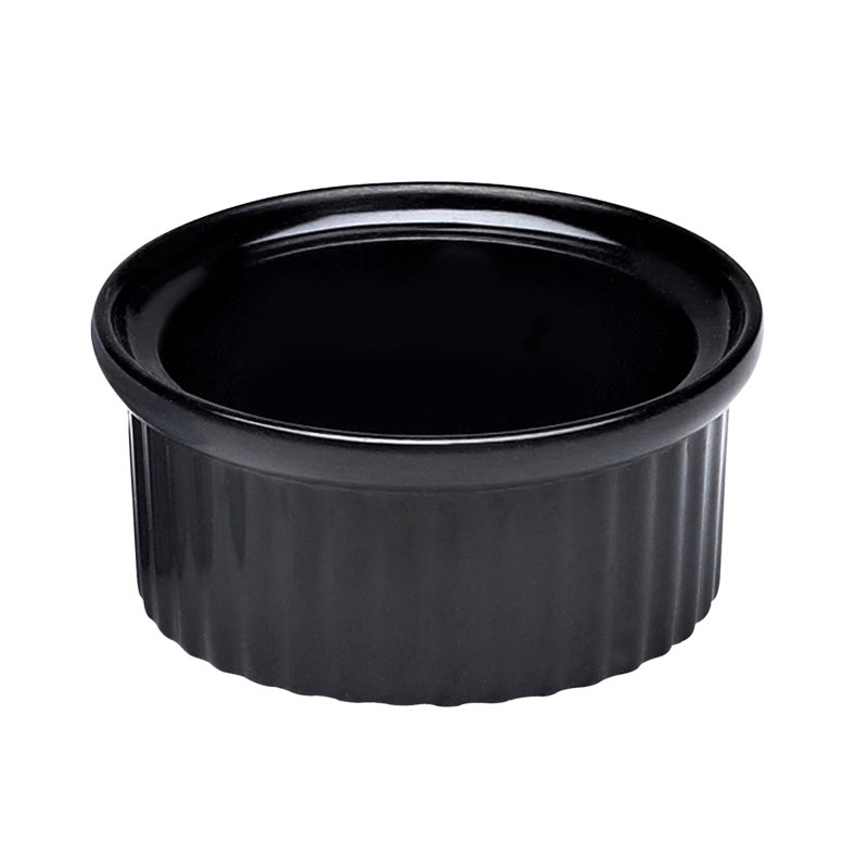 Elite Global Solutions Melamine Condiment Server, Black, 1.63" H x 3.25" W x 3.25" D