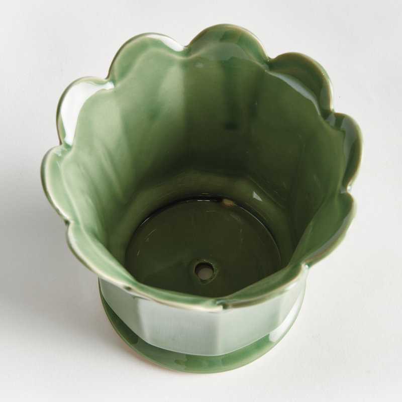 Conservatory Planter, 5.51" H x 6.1" W x 6.1" D, Green