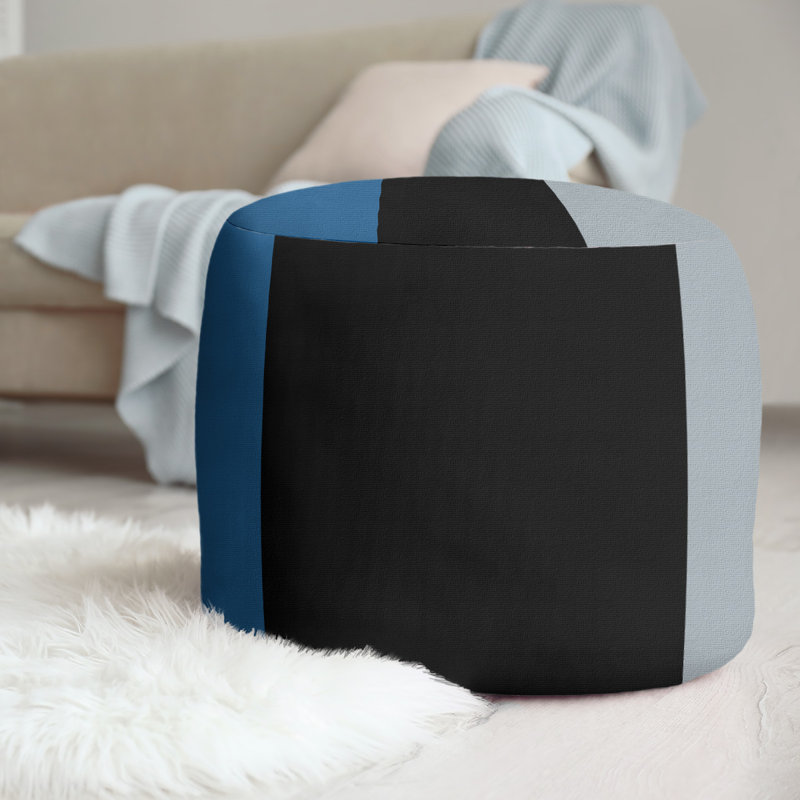 Repose-pieds repose-pieds rond 20,5", Bleu / noir / argent, Colorado