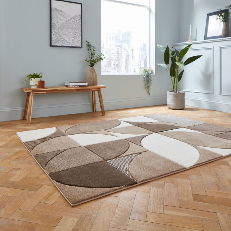 Matrix area rug Machine Woven Rectangle Beige, Rectangle 160 x 220cm