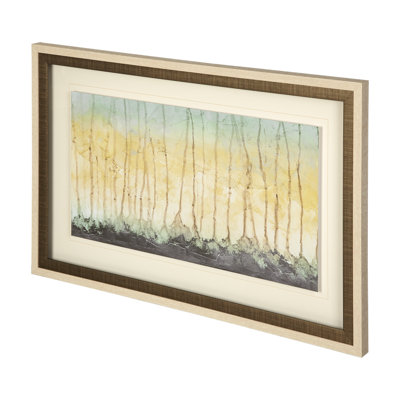 «Treeline Light I» par Jennifer Goldberger, reproduction d'art encadrée texturée matte sous verre