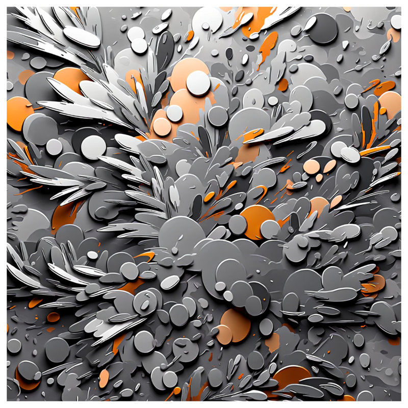 Toile abstraite et grise avec cercles gris, 20 po x 24 po