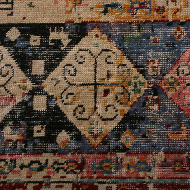 Distressed Homage Hand Knotted Wool Area Rug, Rectangle 8' x 10'