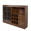 Buffet élégant et spacieux avec portes coulissantes en verre, idéal pour les espaces de rangement, bon rangement, couleur noyer, panneau de particules + espace