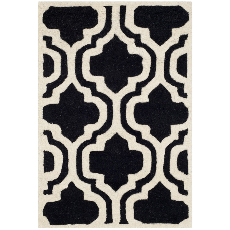 Carolene Hand Tufted Wool Geometric Rug, Rectangle 2' x 3'