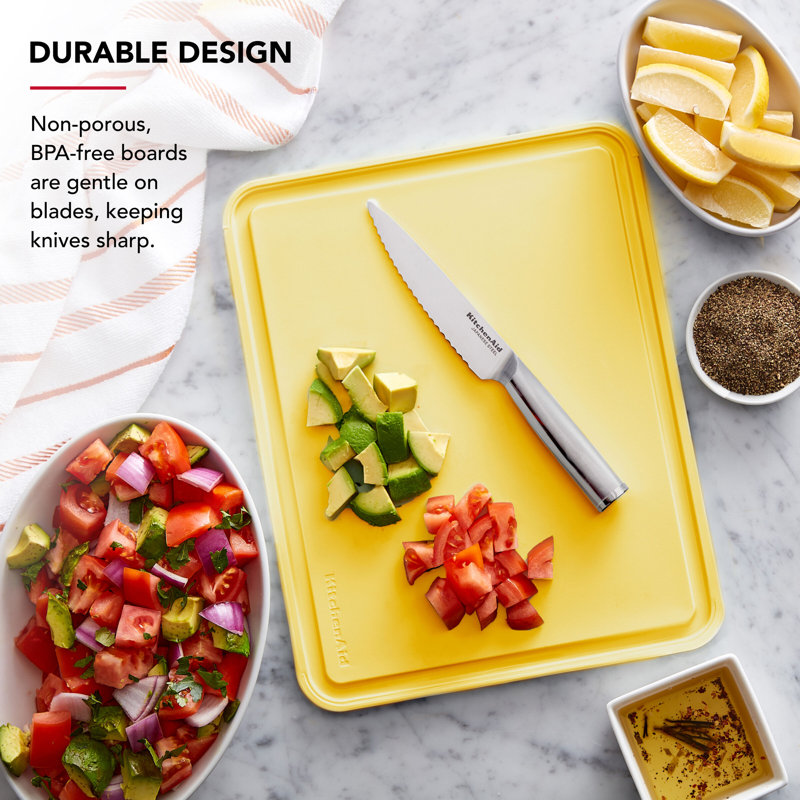 KitchenAid Classic Nonslip Poly Cutting Board, 11 x 14 Inch