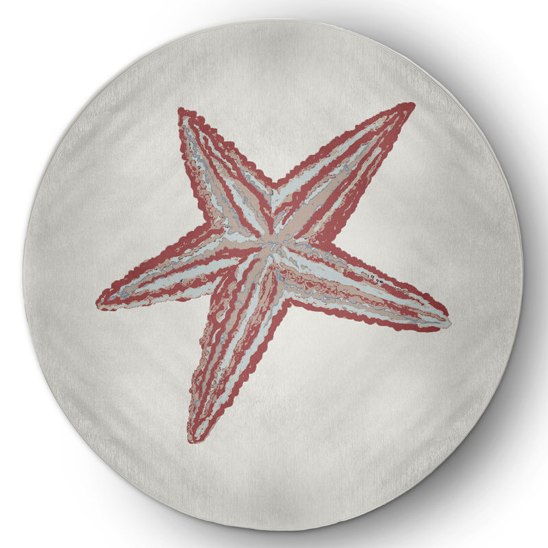 Malinta Chenille Animal Print Indoor Rug, Round 5'