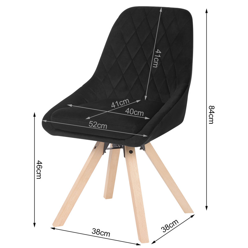 Almenia Upholstered Dining Chair, Black