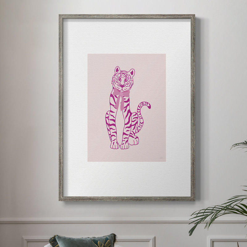 Tiger Bow Framed Print - Solid Wood, 30" H x 24" W
