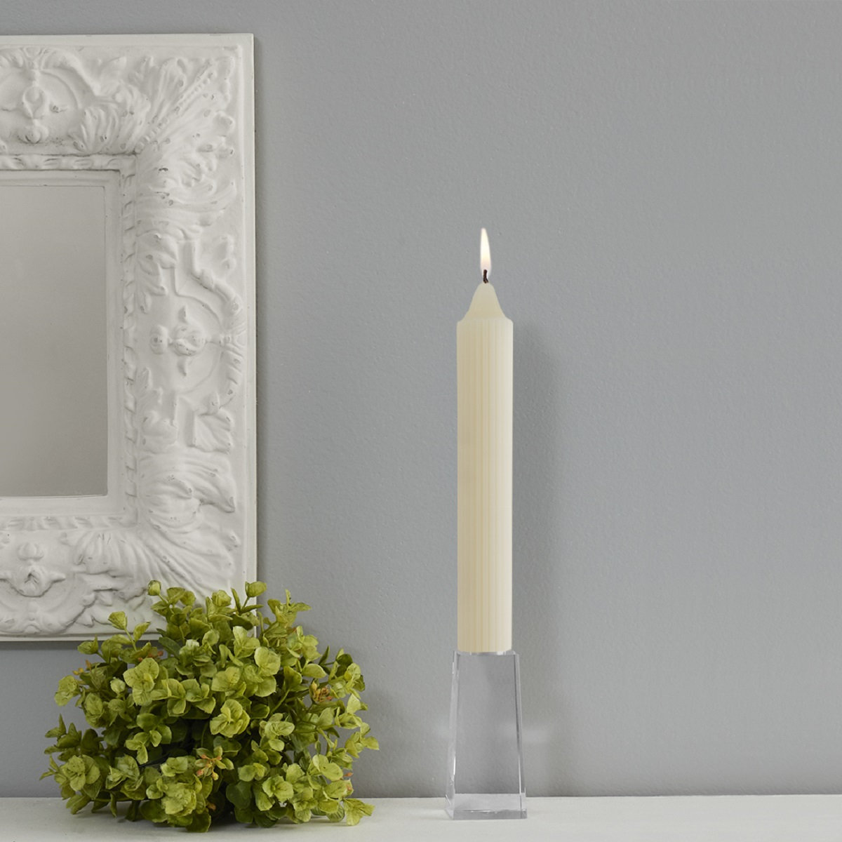 Root Candles Unscented Taper Candle, 9" H x 1.25" W x 1.25" D, Ivory