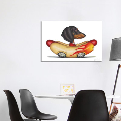 «Teckel flamboyant» par Danny Gordon - impression d'art graphique