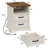 17.7'' W Farmhouse Nightstand With Built-in Outlets, 2 Drawers and Open Shelf-393764290