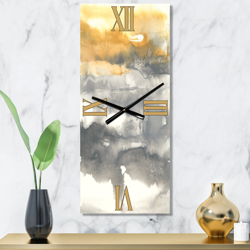 Horloge murale dorée Glamour Direction II, Grand