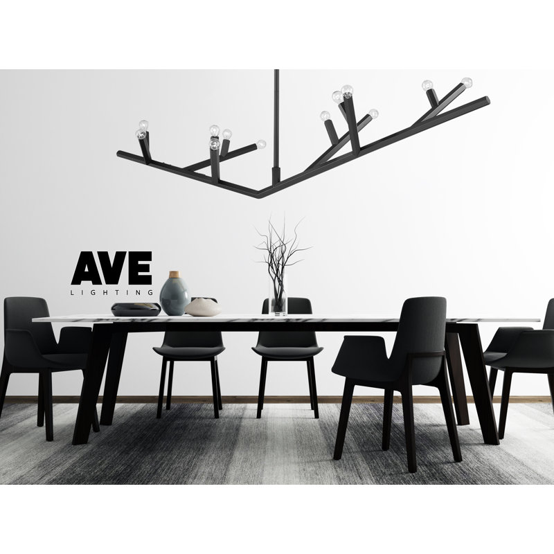 12 - Light Chandelier, Matte Black