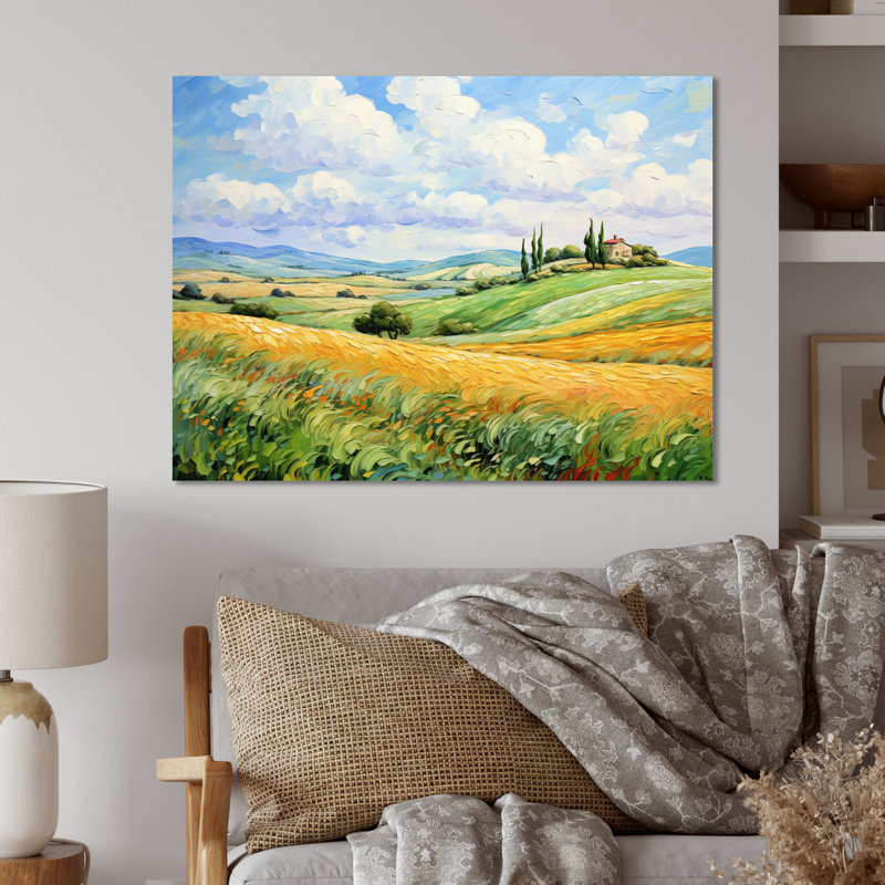 Vangogh Rolling Hills I - impression sur métal, 34" H x 44" W