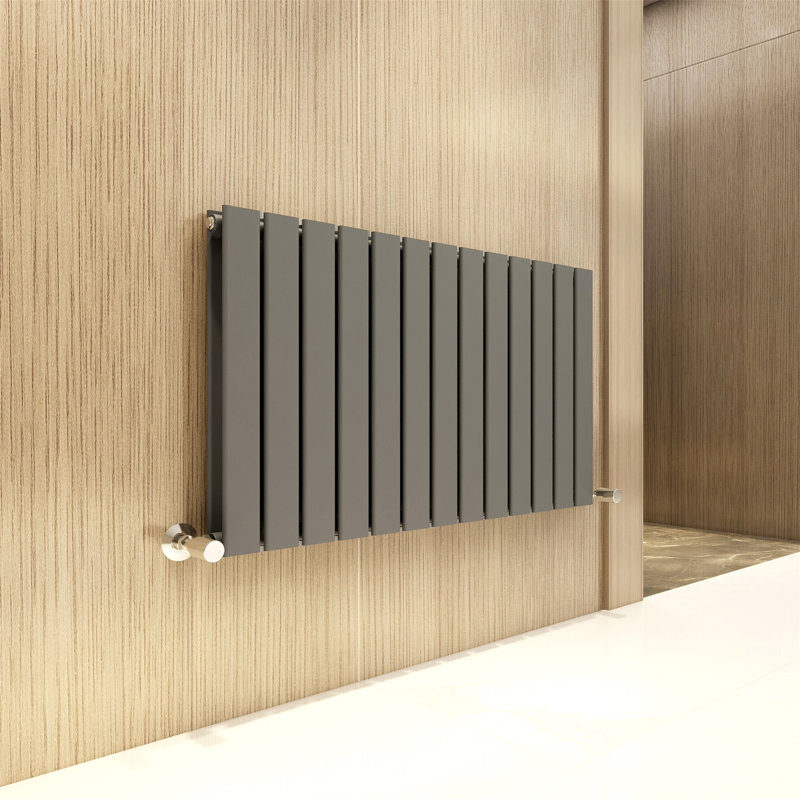 Horizontal Flat Panel Radiators, Grey, 60cm H x 88.4cm W x 5.8cm D