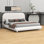 Lit plateforme en tissu d'ameublement Teddy