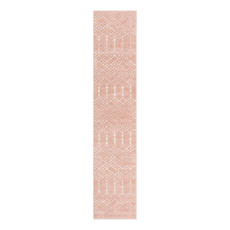 Tapis rose Karr, Tapis de couloir 2 pi x 9 pi 10 po