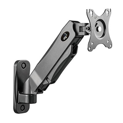 ELG F410 Full Motion Swivel Monitor Desk Wall Mount Arm Stand Gas Spring for 17”-35” VESA Screen