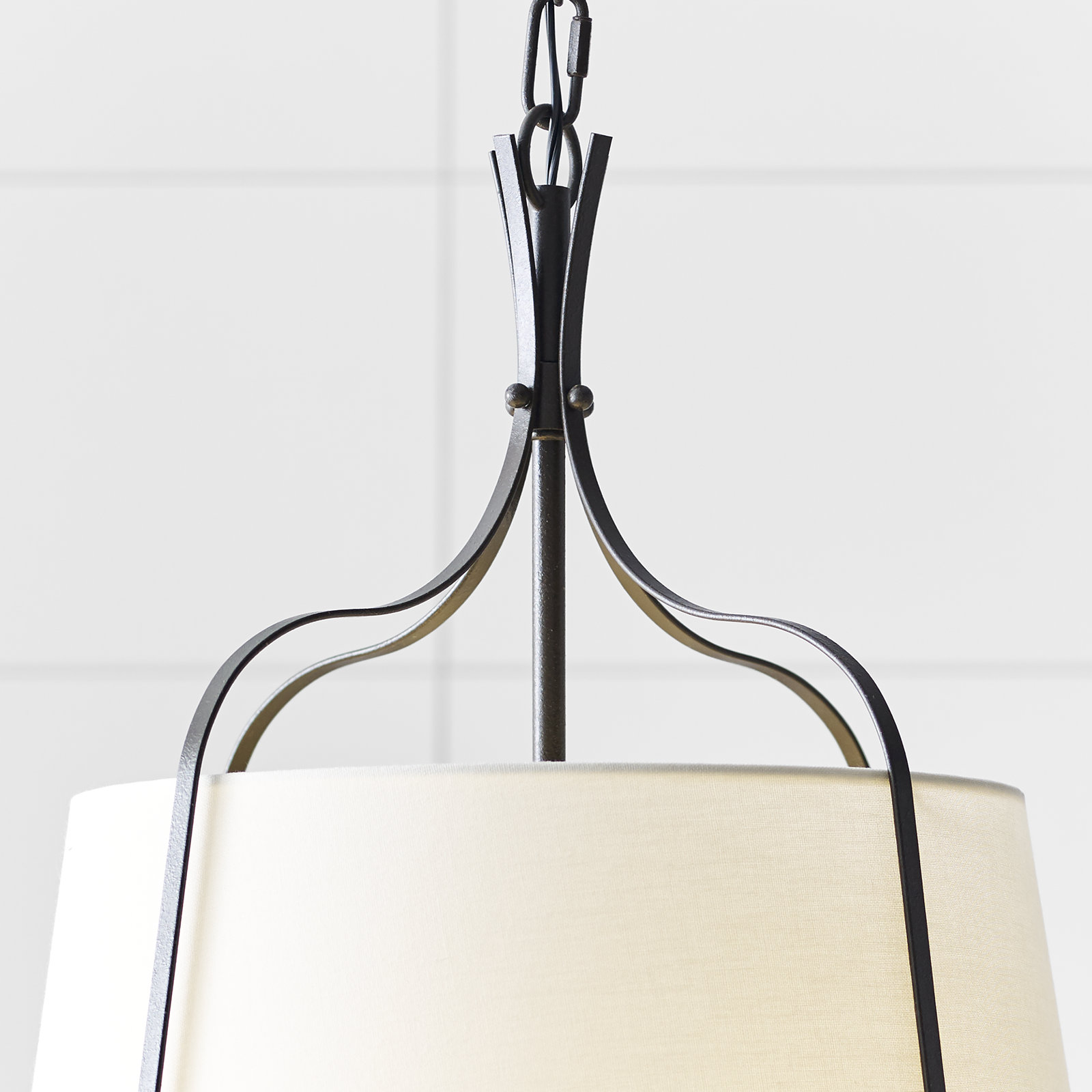 Latika Single Light Bell Pendant, 19.63" H x 14.25" W x 14.25" D, Smith Steel