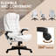 Chaise de bureau blanc crème avec massage et chaleur. 6 points vibrants. Inclinable. Rembourré. Siège réglable de 17,75 po à 21,75 po. Confort tout au long de la journée. Colorway. Fonction de chauffage. , Copieux