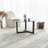 Modern Industrial Coffee Table, Fume Color, 29.5 x 15.7 x 29.5 inches | 100% Tempered Glass Top (0.2 in. Thick) & 100% Solid Pine Wood Frame | Assembled, Stylish Design for Living Room & Contemporary Spaces-919322083
