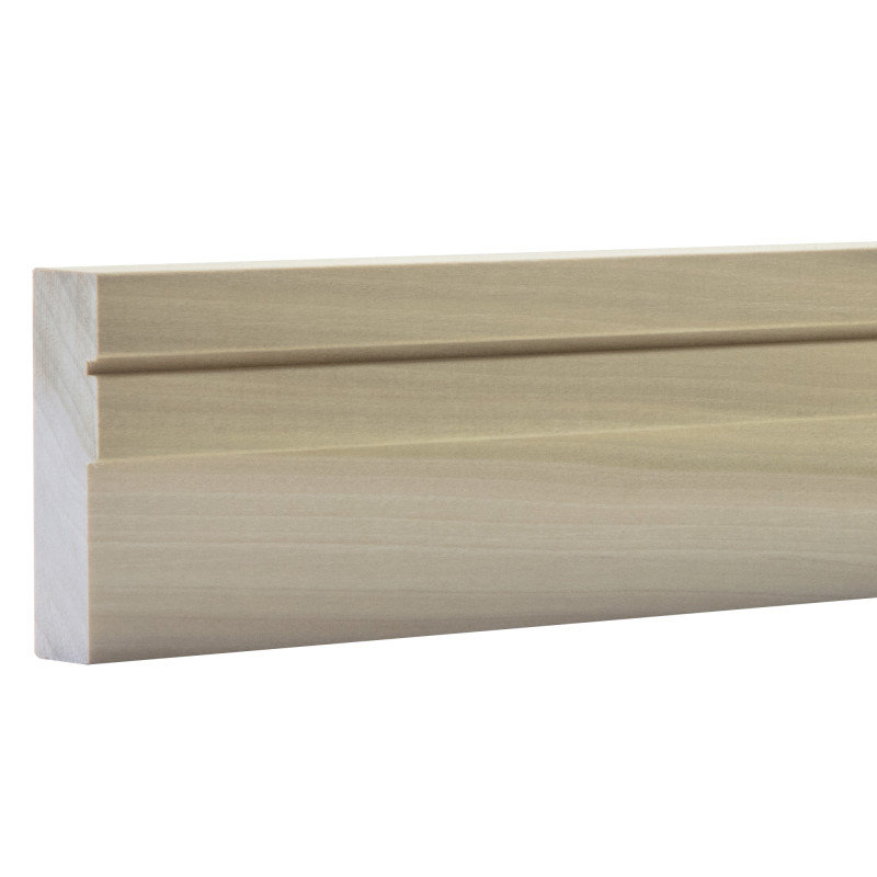 92 Inch Unfinished Poplar Wood Chair Rail Moulding