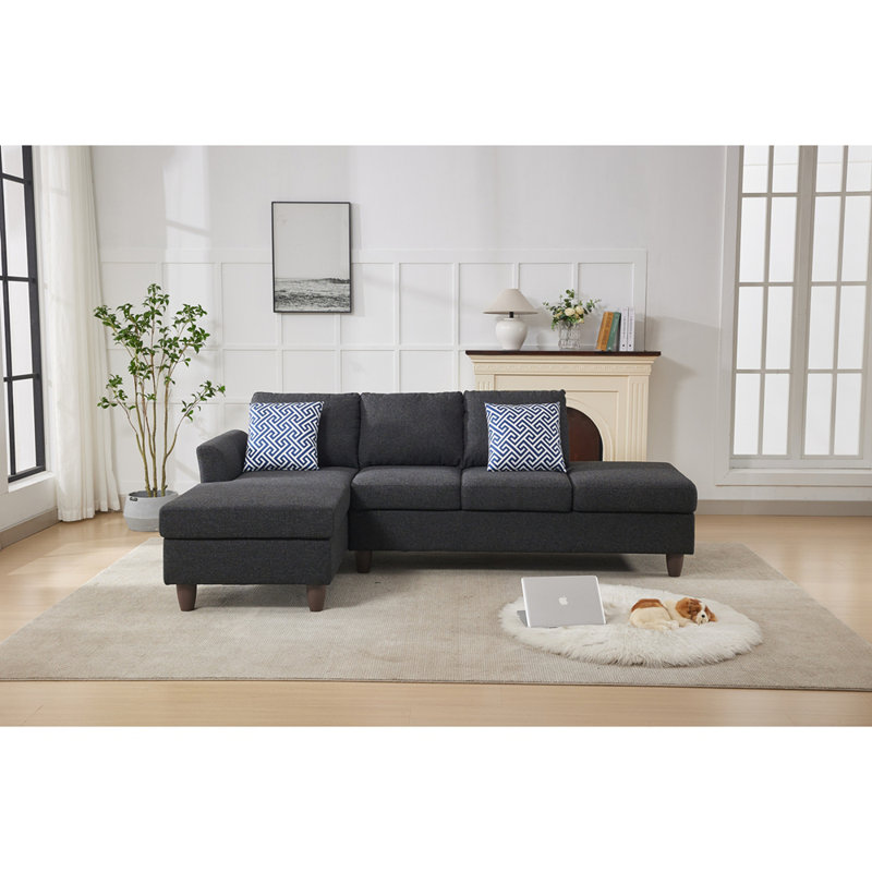 Unités de rangement cachées et coussins décoratifs assortis pour maisons modernes, Noir/gris