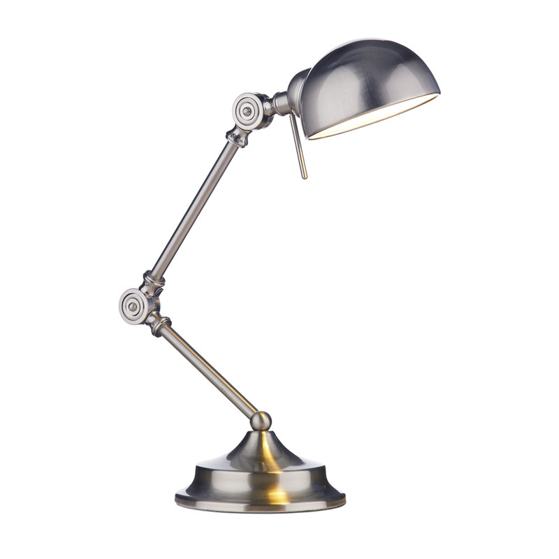 Lizbeth Metal Desk Lamp, Satin Chrome
