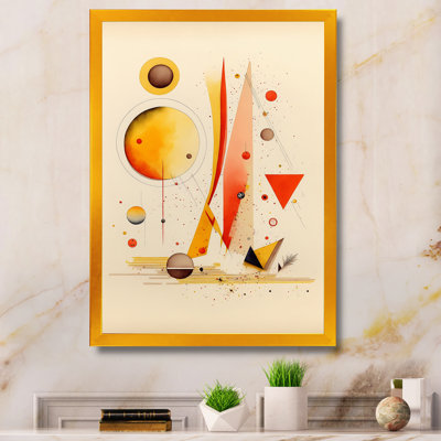 Abstrait géométrique orange et jaune I - reproduction sur toile